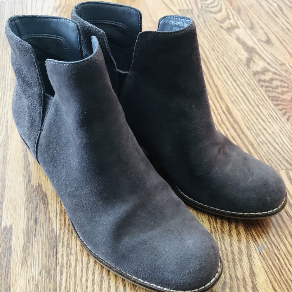 Cole Haan Abbot Gray Suede Booties